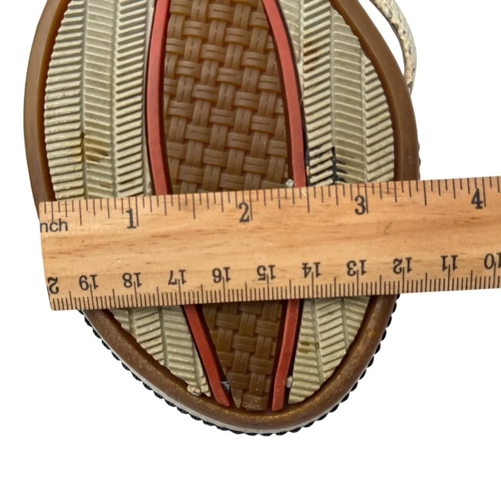 Cole Haan Women's Vibrant Orange and Tan Wedges - Picture 8 of 11